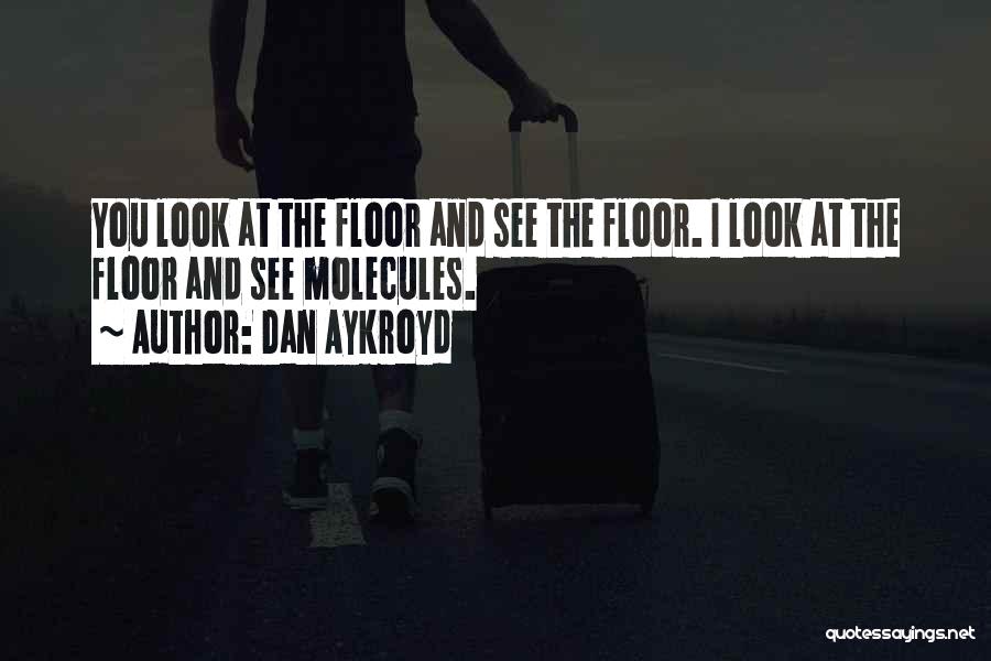 Dan Aykroyd Quotes: You Look At The Floor And See The Floor. I Look At The Floor And See Molecules.