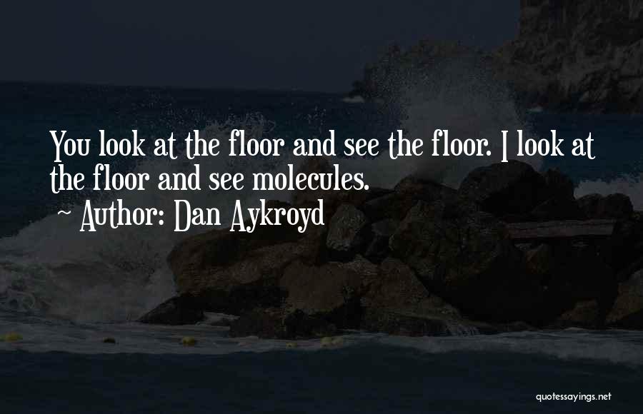 Dan Aykroyd Quotes: You Look At The Floor And See The Floor. I Look At The Floor And See Molecules.