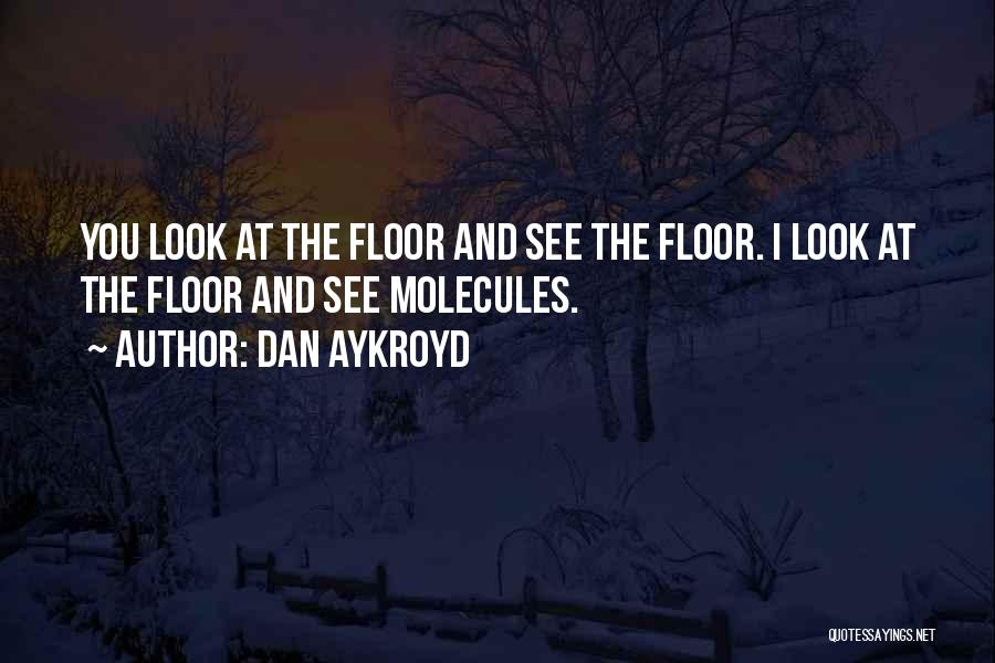Dan Aykroyd Quotes: You Look At The Floor And See The Floor. I Look At The Floor And See Molecules.