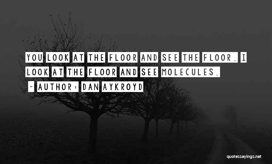 Dan Aykroyd Quotes: You Look At The Floor And See The Floor. I Look At The Floor And See Molecules.