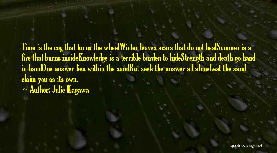 Julie Kagawa Quotes: Time Is The Cog That Turns The Wheelwinter Leaves Scars That Do Not Healsummer Is A Fire That Burns Insideknowledge