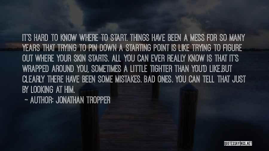 Jonathan Tropper Quotes: It's Hard To Know Where To Start. Things Have Been A Mess For So Many Years That Trying To Pin