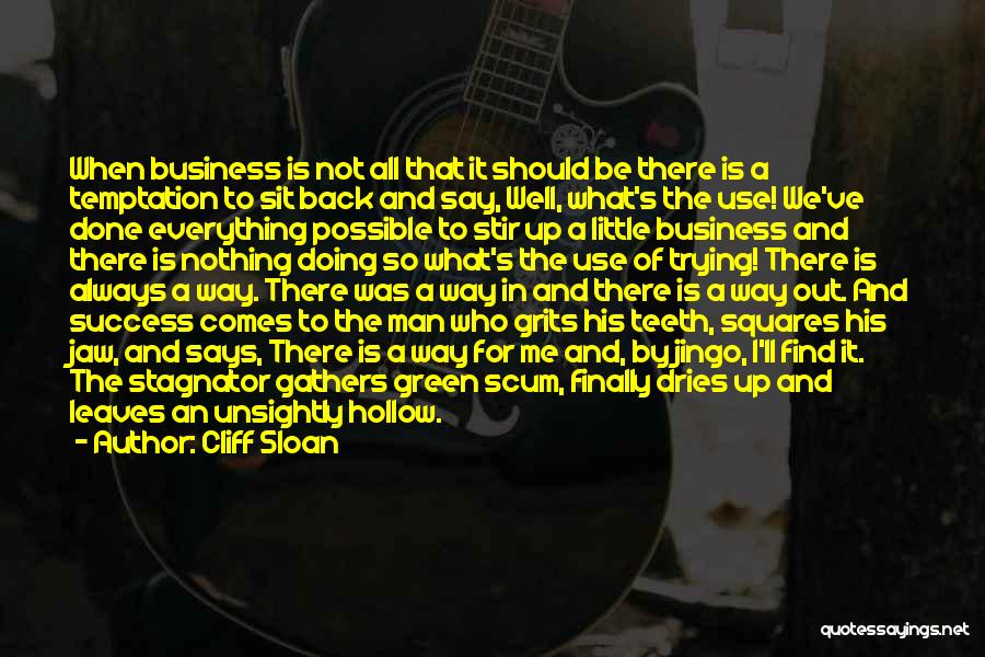 Cliff Sloan Quotes: When Business Is Not All That It Should Be There Is A Temptation To Sit Back And Say, Well, What's