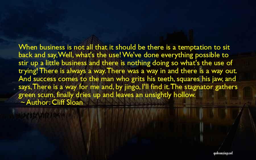 Cliff Sloan Quotes: When Business Is Not All That It Should Be There Is A Temptation To Sit Back And Say, Well, What's