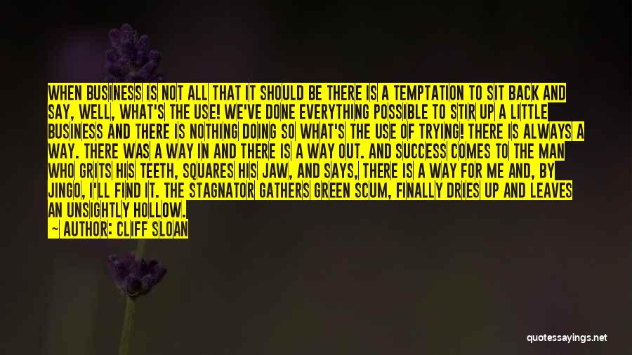 Cliff Sloan Quotes: When Business Is Not All That It Should Be There Is A Temptation To Sit Back And Say, Well, What's