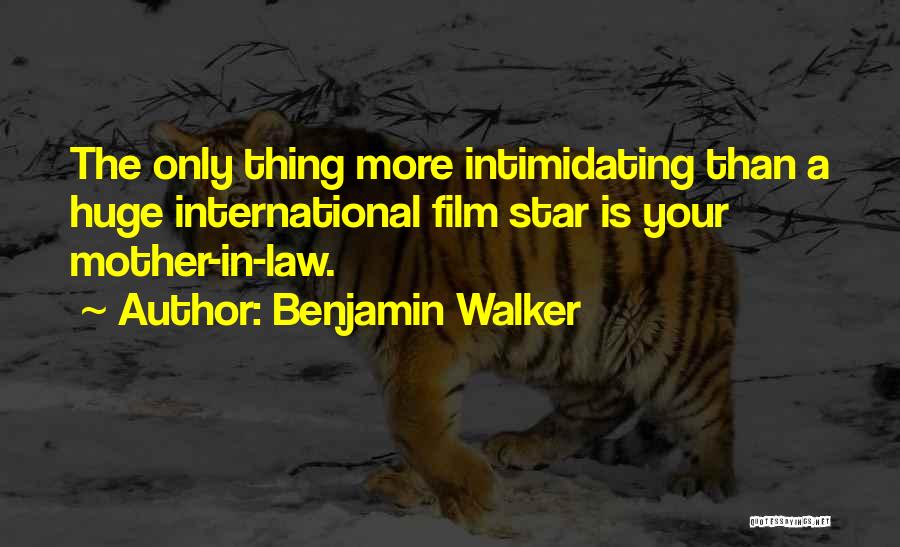Benjamin Walker Quotes: The Only Thing More Intimidating Than A Huge International Film Star Is Your Mother-in-law.
