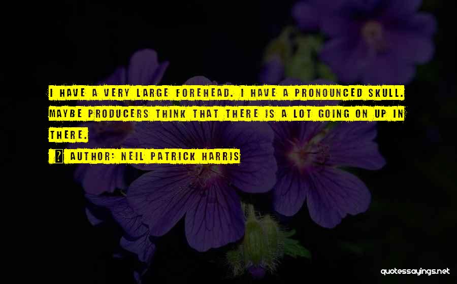 Neil Patrick Harris Quotes: I Have A Very Large Forehead. I Have A Pronounced Skull. Maybe Producers Think That There Is A Lot Going