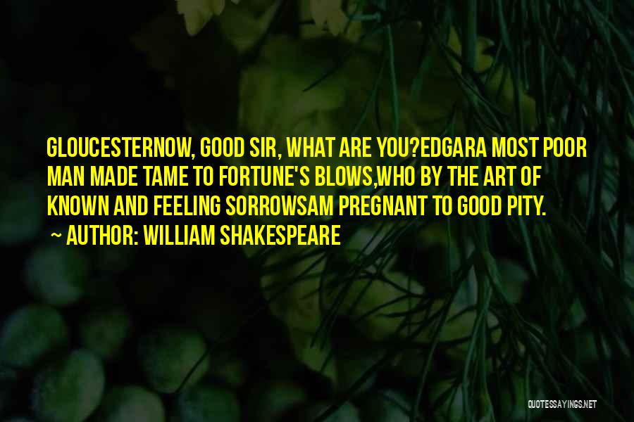 William Shakespeare Quotes: Gloucesternow, Good Sir, What Are You?edgara Most Poor Man Made Tame To Fortune's Blows,who By The Art Of Known And