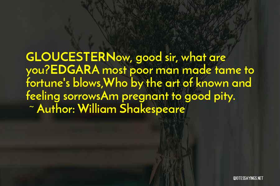 William Shakespeare Quotes: Gloucesternow, Good Sir, What Are You?edgara Most Poor Man Made Tame To Fortune's Blows,who By The Art Of Known And