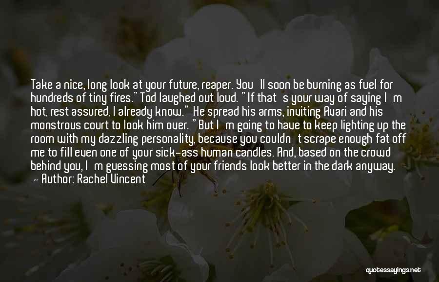 Rachel Vincent Quotes: Take A Nice, Long Look At Your Future, Reaper. You'll Soon Be Burning As Fuel For Hundreds Of Tiny Fires.tod