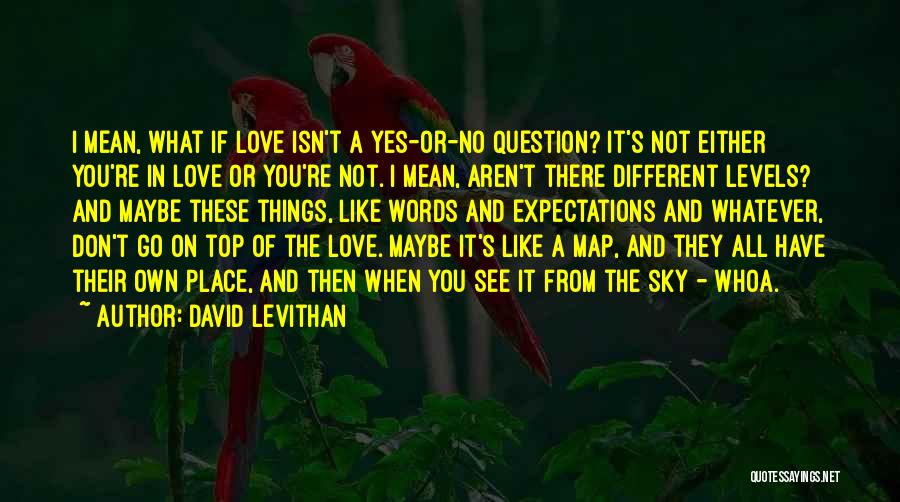 David Levithan Quotes: I Mean, What If Love Isn't A Yes-or-no Question? It's Not Either You're In Love Or You're Not. I Mean,