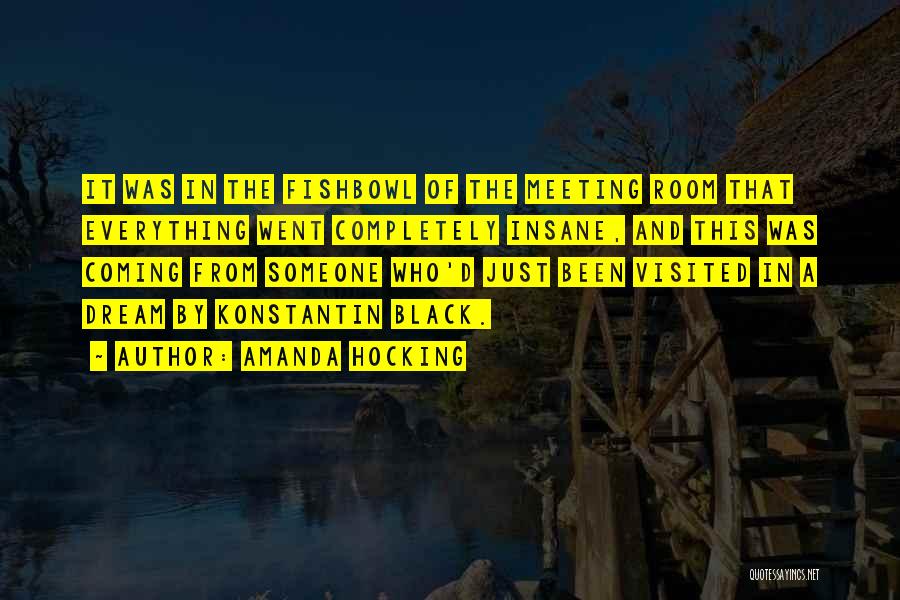 Amanda Hocking Quotes: It Was In The Fishbowl Of The Meeting Room That Everything Went Completely Insane, And This Was Coming From Someone