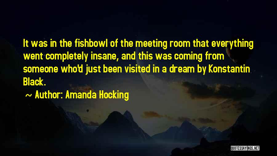 Amanda Hocking Quotes: It Was In The Fishbowl Of The Meeting Room That Everything Went Completely Insane, And This Was Coming From Someone
