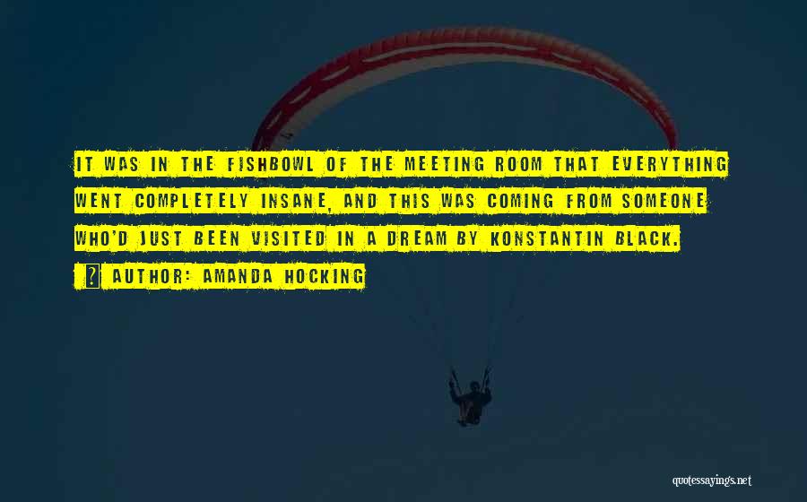 Amanda Hocking Quotes: It Was In The Fishbowl Of The Meeting Room That Everything Went Completely Insane, And This Was Coming From Someone
