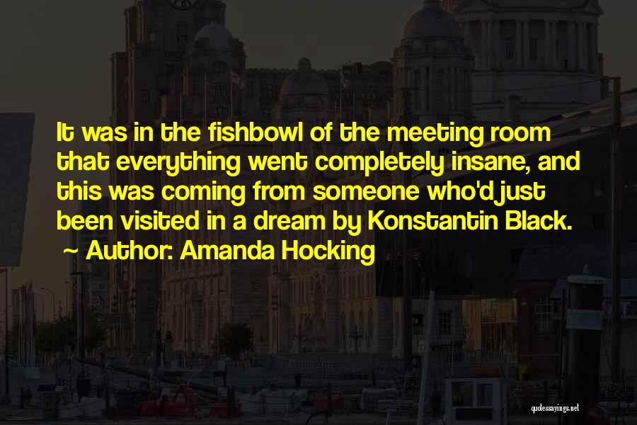 Amanda Hocking Quotes: It Was In The Fishbowl Of The Meeting Room That Everything Went Completely Insane, And This Was Coming From Someone