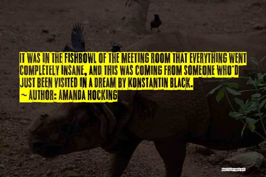 Amanda Hocking Quotes: It Was In The Fishbowl Of The Meeting Room That Everything Went Completely Insane, And This Was Coming From Someone