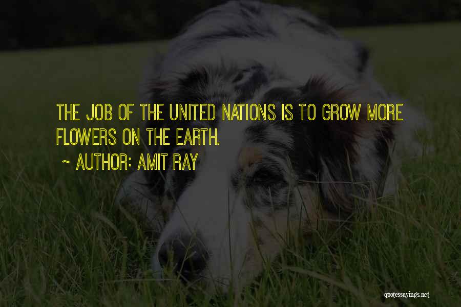 Amit Ray Quotes: The Job Of The United Nations Is To Grow More Flowers On The Earth.