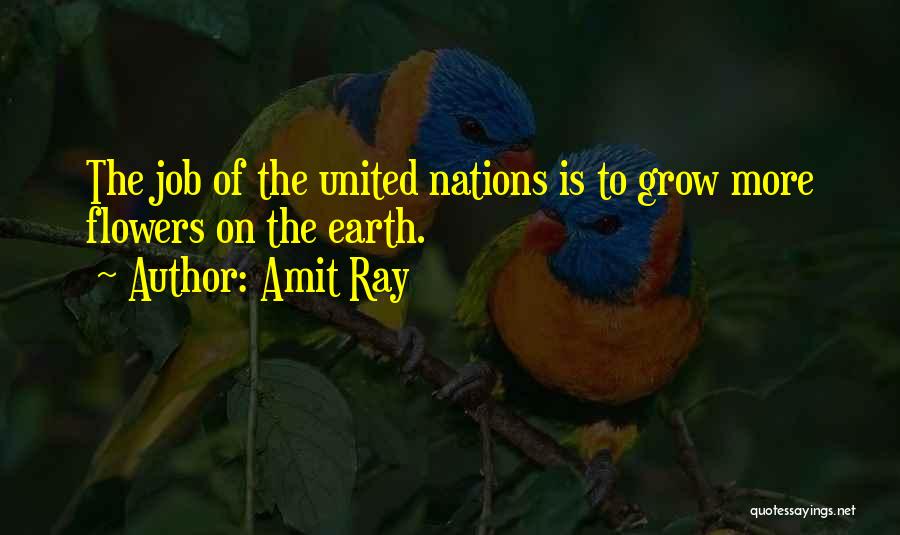 Amit Ray Quotes: The Job Of The United Nations Is To Grow More Flowers On The Earth.