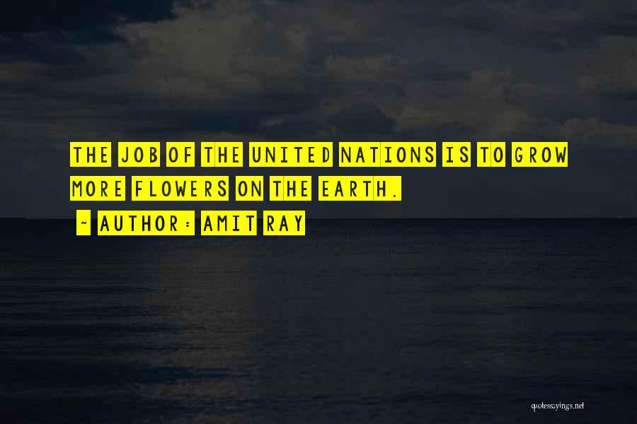 Amit Ray Quotes: The Job Of The United Nations Is To Grow More Flowers On The Earth.