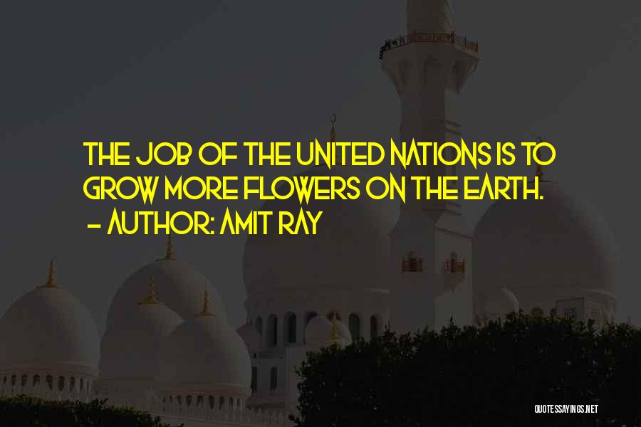 Amit Ray Quotes: The Job Of The United Nations Is To Grow More Flowers On The Earth.