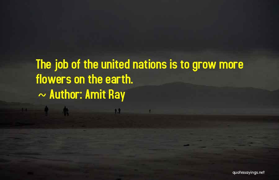 Amit Ray Quotes: The Job Of The United Nations Is To Grow More Flowers On The Earth.