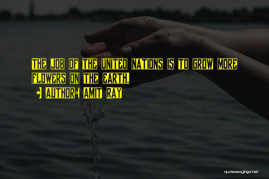 Amit Ray Quotes: The Job Of The United Nations Is To Grow More Flowers On The Earth.