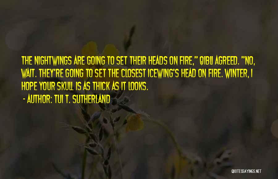 Tui T. Sutherland Quotes: The Nightwings Are Going To Set Their Heads On Fire, Qibli Agreed. No, Wait. They're Going To Set The Closest