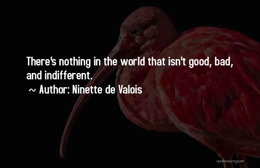 Ninette De Valois Quotes: There's Nothing In The World That Isn't Good, Bad, And Indifferent.