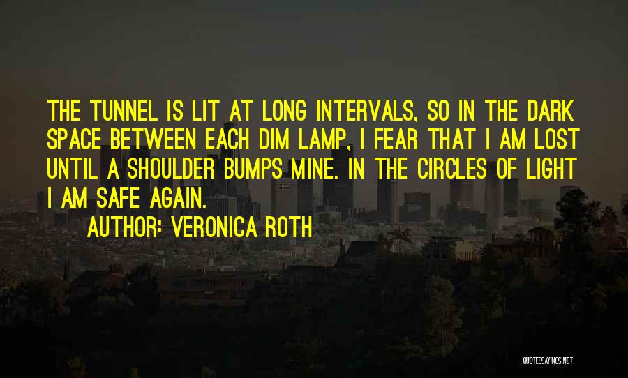 Veronica Roth Quotes: The Tunnel Is Lit At Long Intervals, So In The Dark Space Between Each Dim Lamp, I Fear That I