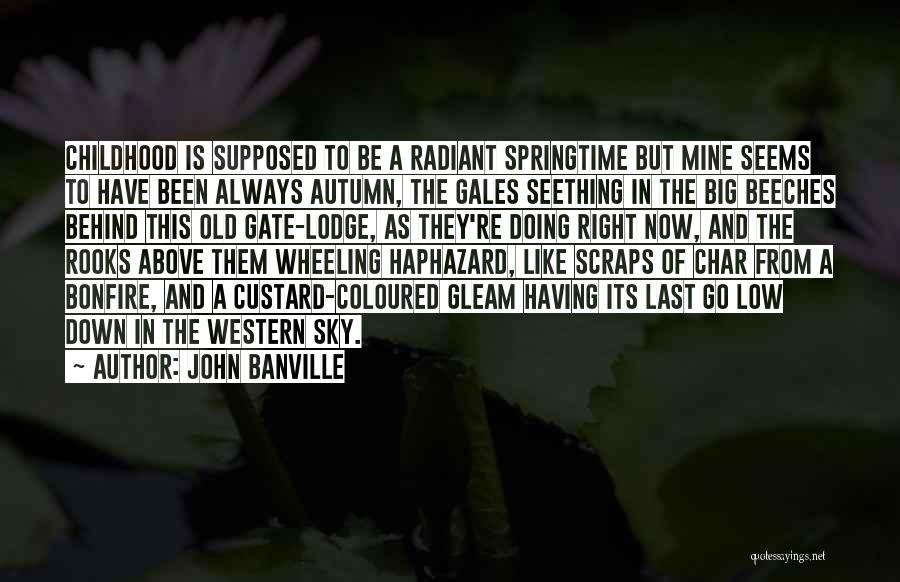 John Banville Quotes: Childhood Is Supposed To Be A Radiant Springtime But Mine Seems To Have Been Always Autumn, The Gales Seething In