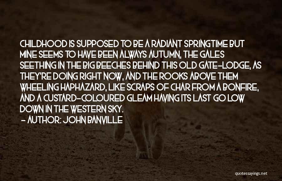 John Banville Quotes: Childhood Is Supposed To Be A Radiant Springtime But Mine Seems To Have Been Always Autumn, The Gales Seething In