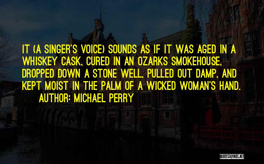 Michael Perry Quotes: It (a Singer's Voice) Sounds As If It Was Aged In A Whiskey Cask, Cured In An Ozarks Smokehouse, Dropped