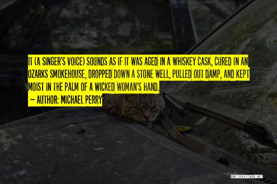 Michael Perry Quotes: It (a Singer's Voice) Sounds As If It Was Aged In A Whiskey Cask, Cured In An Ozarks Smokehouse, Dropped