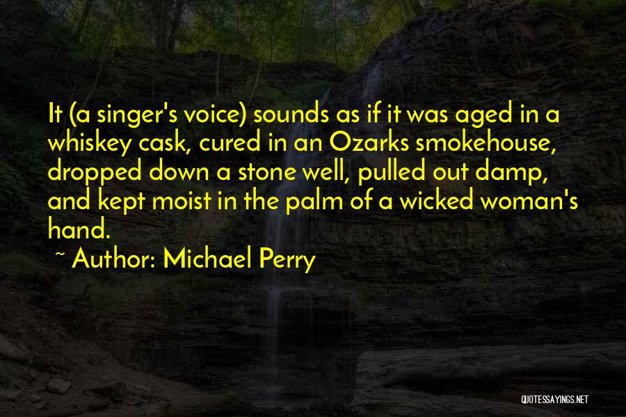 Michael Perry Quotes: It (a Singer's Voice) Sounds As If It Was Aged In A Whiskey Cask, Cured In An Ozarks Smokehouse, Dropped