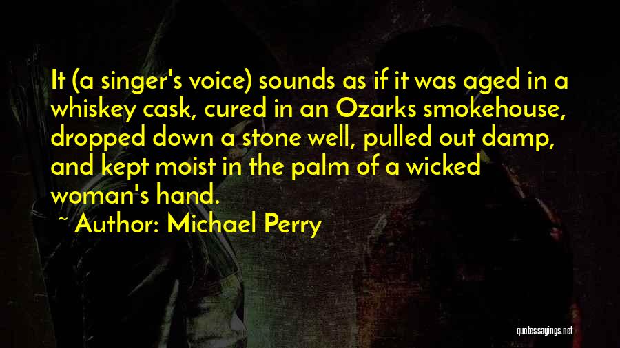 Michael Perry Quotes: It (a Singer's Voice) Sounds As If It Was Aged In A Whiskey Cask, Cured In An Ozarks Smokehouse, Dropped