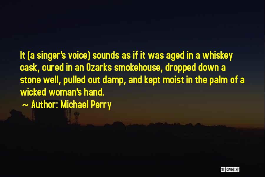 Michael Perry Quotes: It (a Singer's Voice) Sounds As If It Was Aged In A Whiskey Cask, Cured In An Ozarks Smokehouse, Dropped