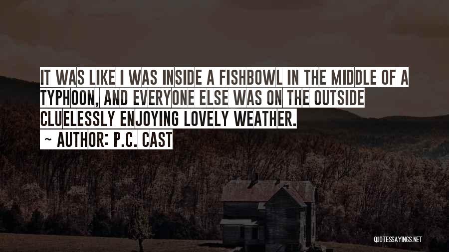 P.C. Cast Quotes: It Was Like I Was Inside A Fishbowl In The Middle Of A Typhoon, And Everyone Else Was On The