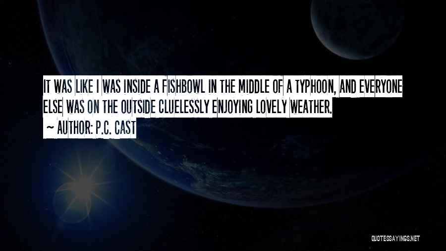 P.C. Cast Quotes: It Was Like I Was Inside A Fishbowl In The Middle Of A Typhoon, And Everyone Else Was On The
