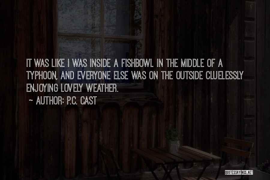 P.C. Cast Quotes: It Was Like I Was Inside A Fishbowl In The Middle Of A Typhoon, And Everyone Else Was On The