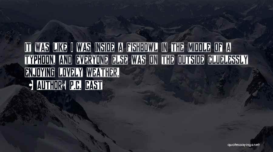 P.C. Cast Quotes: It Was Like I Was Inside A Fishbowl In The Middle Of A Typhoon, And Everyone Else Was On The