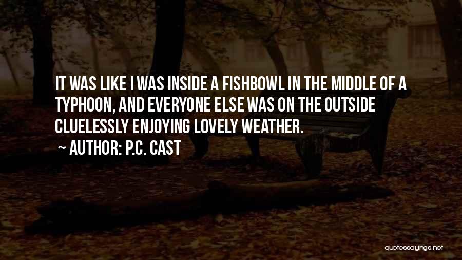 P.C. Cast Quotes: It Was Like I Was Inside A Fishbowl In The Middle Of A Typhoon, And Everyone Else Was On The