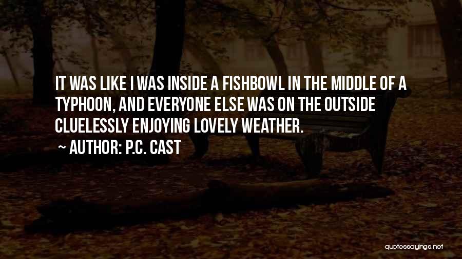 P.C. Cast Quotes: It Was Like I Was Inside A Fishbowl In The Middle Of A Typhoon, And Everyone Else Was On The