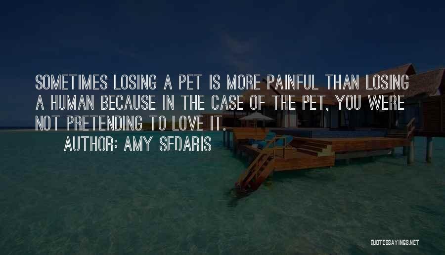 Amy Sedaris Quotes: Sometimes Losing A Pet Is More Painful Than Losing A Human Because In The Case Of The Pet, You Were