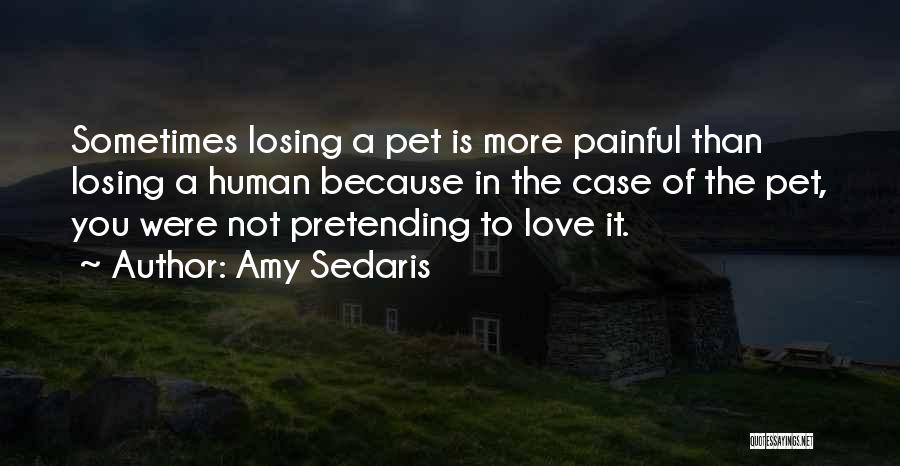 Amy Sedaris Quotes: Sometimes Losing A Pet Is More Painful Than Losing A Human Because In The Case Of The Pet, You Were