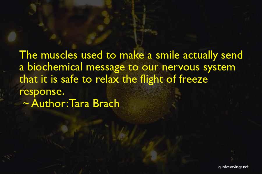 Tara Brach Quotes: The Muscles Used To Make A Smile Actually Send A Biochemical Message To Our Nervous System That It Is Safe