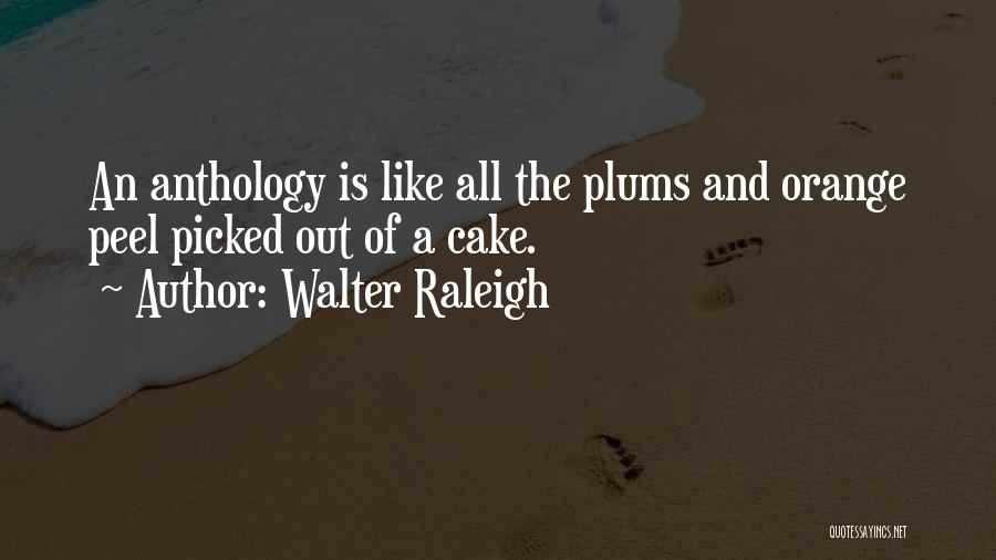 Walter Raleigh Quotes: An Anthology Is Like All The Plums And Orange Peel Picked Out Of A Cake.