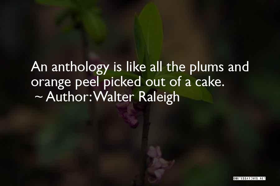 Walter Raleigh Quotes: An Anthology Is Like All The Plums And Orange Peel Picked Out Of A Cake.