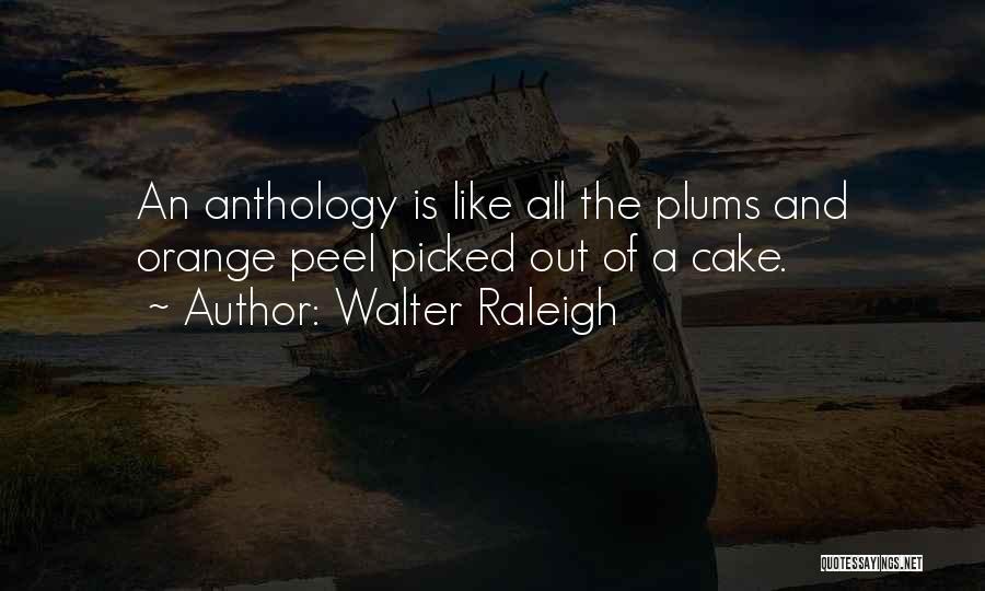 Walter Raleigh Quotes: An Anthology Is Like All The Plums And Orange Peel Picked Out Of A Cake.