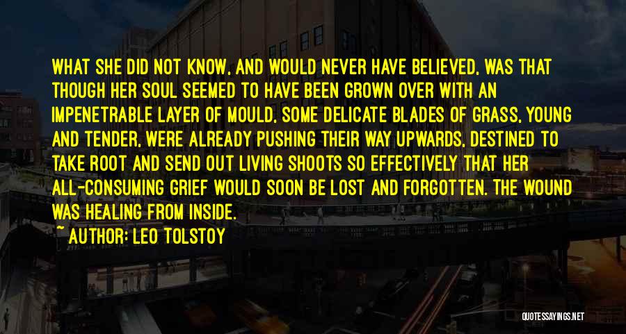 Leo Tolstoy Quotes: What She Did Not Know, And Would Never Have Believed, Was That Though Her Soul Seemed To Have Been Grown