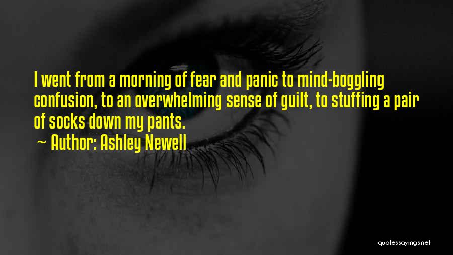 Ashley Newell Quotes: I Went From A Morning Of Fear And Panic To Mind-boggling Confusion, To An Overwhelming Sense Of Guilt, To Stuffing